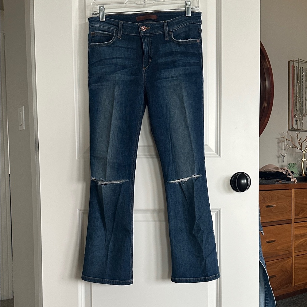 Joe's Jeans Dark Blue Cropped Denim, Olivia cropped flare